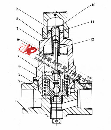 CS18H脈沖式熱動力疏水閥外形結構圖